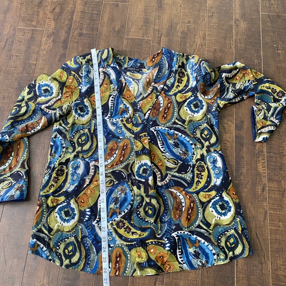 Lafayette 148 New York Silk Paisley blouse - Picture 4 of 9